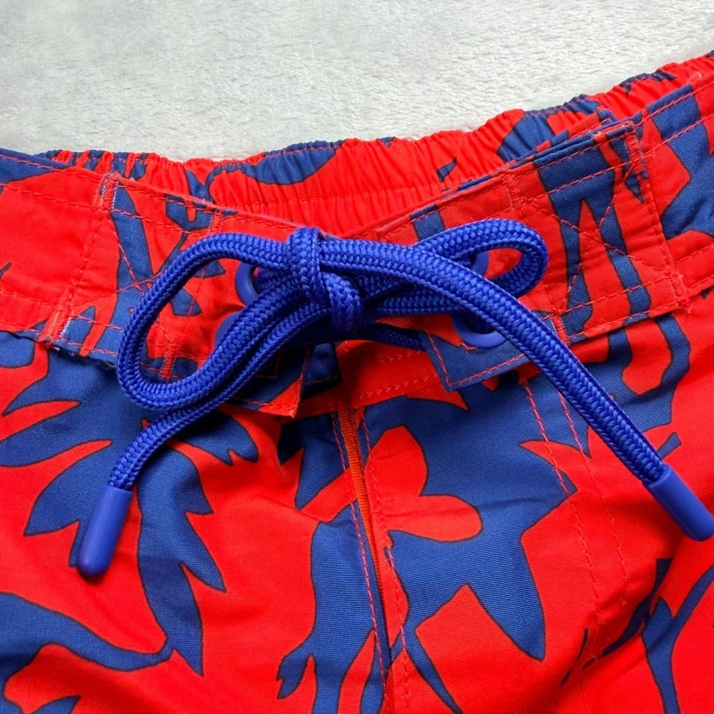 Polo Ralph Lauren Mens XL Swim Trunks Red Blue Safari Animal Silhouette Tropical